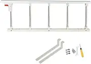 Elderly Bed Rail for Home/Hospital/Dorm, Durable Safety Assist Handle for Seniors/Handicap, 120cm/47inch Long, Easy Assembly (Color : Silver)