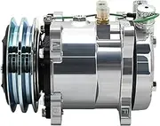 SD507 5H11 12V/24V 507 Air Conditioning Compressor， Compatible With Triple Electric 2 Slot Compressor V-Roller Tractor Excavator Heavy Duty Truck(24V)