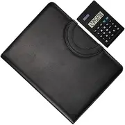 FOYTOKI Portfolio Binder Zipper Large Business Folder A4 Padfolio Executive Binder Material Office Supplies
