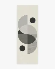 75' x 215' | Machine Washable Runner Rug | Kid & Pet Friendly | Indoor Rug | Villette Greyscale Rug by Nina Takesh | Ruggable