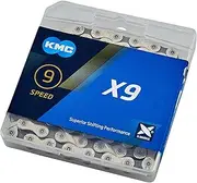 KMC Unisex - Adult X9SL Ti-N X9 SL 9 Speed Chain, 114 Links