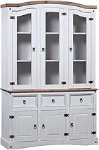 Buffet & Hutch Mexican Pine Corona Range White, Storage Cabinets, Lockers, Shelves, Organizer, Garage