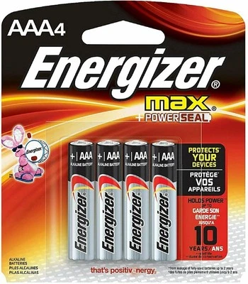 Energizer Max Alkaline AAA Batteries 1.5V Long Lasting Power 4 Ct Pack of 3