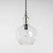 Valentine Glass Pendant Light - Matt Black