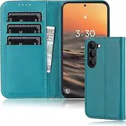 Samsung Galaxy S23 FE Wallet Case FROLAN Premium PU Leather with Credit Card Holder Slot Flip Drop Protection Shockproof Cover 6.4 Inch(Sky Blue)