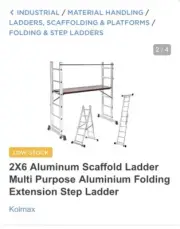 2x6 aluminium multipurpose scaffolding ladder ONO