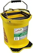 Sabco Wide Mouth Mop Bucket, 16 Liter Capacity, Yellow