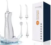 Inductive Rechargeable Water Flosser Cordless Teeth Cleaner, 3 Modes Portable Dental Oral Irrigator for Bridges Care