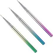 Ipetboom 3pcs Nail Art Brush Ultra Thin Tip Detail Painting Pens for DIY Nail Art for Fine Lines Flowers Patterns Durable and Easy to Use Manicure Tools