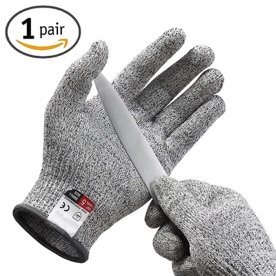 5 Level HPPE Safety Cut-Resistant Gloves anti Cut Proof Grey Anti-Cut Level Work