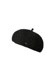 sequin-embellished hat S,M BLACK