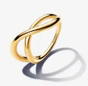 New Authentic PANDORA ESSENCE Gold Organically Shaped Infinity Ring 163318C00-54