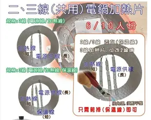 10人 2線、3線 電鍋電熱片(共用)+壓板 10人 2線 3線 大同電鍋電熱片 電鍋 加熱片 加熱器 壓板