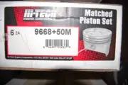 Hi-Tech 9668+50M (.020) Set of 6 Pistons for Toyota 2VZFE