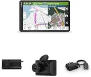 dēzl™ LGV1020, BC™ 50 Wireless Backup Camera w. Night Vision, License Plate Mount + Bracket Mount & Garmin Dash Cam X310 w. Garmin Constant Power Cable Bundle
