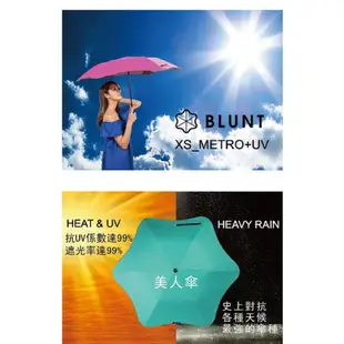 BLUNT 紐西蘭 XS_METRO UV+ 完全抗UV折傘《藍》摺疊傘/自動傘/晴雨傘/防風傘/BLT-X0/悠遊山水