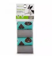 Sophresh Smiley Face Poop Unscented Dog Blue Gray Waste Bags 120 Count