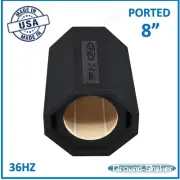 8" Bass Tube Sub Box Subwoofer Enclosure Ported / Vented Speaker Box 36Hz