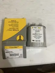 Titan Pro Oval Run Motor Capacitor 5 MFD 440/370 TOCF5 New In Box