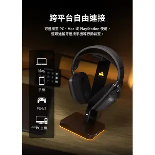 CORSAIR 海盜船 HS80 MAX WIRELESS 無線 電競耳機 鋼鐵灰 白色 藍牙 杜比音效 玩家空間