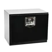 18"x12"x14" Black Steel Underbody Truck Tool Box Flatbed Trailer Storage w/Lock
