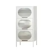 Vista 3 Tier Side Table Cabinet Storage Organizer Shelves Steel Kitchen Cupboard Sideboard Shelf