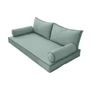 COVER ONLY STYLE 2 Mattress Pillow Daybed Porch Swing Contrast Trim Twin AD002