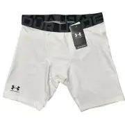 Under Armour UA Boys' HeatGear® Armour Shorts Size YXL White Compression NWT