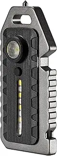 Mini LED Flashlight Keychain Light Waterproof Rechargeable Multi-Functional Whistle Window Breaker Bottle Opener and Warning Light