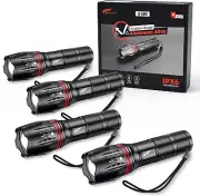 2/4Pack 2000 Lumen Super Bright LED Tactical Flashlight LED Work Emergency Light