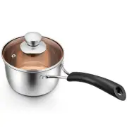 1 Quart Saucepan Stainless Steel Saucepan with Lid Small Sauce Pan for Home K...
