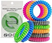 The Mosquito Company, Max Strength Mosquito Repellent Bracelet, 10 Insect Repellent Mosquito Bands, Child Friendly, Waterproof, releaseable Packaging, 250 Hours of Protection (Multi Colour)