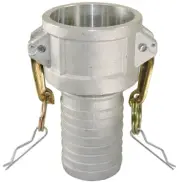 4" Type C Aluminum Camlock | Female Coupler x Multi Hose Barb Shank