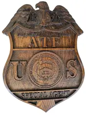 Handmade Wood Bureau of Alcohol, Tobacco and Firearms (ATF) Special Agent Badge