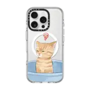 iPhone 16 Pro Clear Case MagSafe Compatible Kitty hates bath