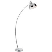 Beatrix Chrome Metal Arc Floor Lamp