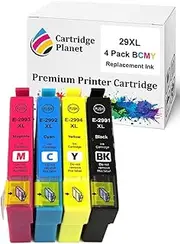 Cartridge Planet 4 Pack (1BK,1C,1M,1Y) Compatible Ink for Epson 29XL for Epson Expression Home XP-235 XP-245 XP-432 XP-442
