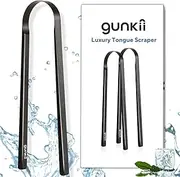 Tongue Scraper, Tongue Cleaner for Adults and Kids, Fights Bad Breath, Metal Tongue Scraper, Great for Oral Care, Oral Hygiene, Ayurveda Tongue Scraper, Hygiene Luxury Black Tongue Scraper. (2 Pack)
