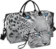 [YXYZRMY] Travel Duffel Bag Cheetah Blue Eye Face Gym Bag Sports Tote Bag with Multiple Interior Pockets Shoulder Weekender Bag for Women Men with Toiletry Bag 20.5”x 7.9”x 13.8, Multi-Colored, one size