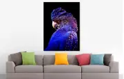 cockatoo colourful Blue Painting Classical Canvas Print wall art home decor