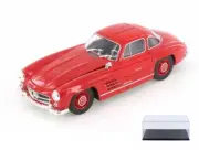 DIECAST CAR & DISPLAY CASE MERCEDES-BENZ 300SL RED WELLY 24064/4D 1/24 SCALE