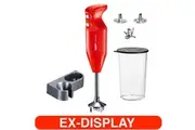 Bamix Mono Electric 140W Hand Stick Blender Beat Shred Chop Mixer Red w Beaker