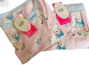 PETER ALEXANDER Little Lamb Pointelle Tapered Pj Pant + Tee XL RRP$150