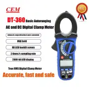 CEM DT-360 Compact AC,AC/DC Autoranging Clamp Meters LCD Display ✦KD