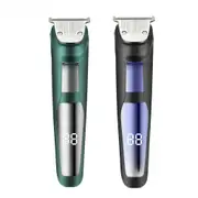 Waterproof Barber The Electric LED Displays The Hairdressing Tool USB Clipper Shaved Hair Carved Oil Head Push Shear
