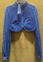 Adidas Women’s JEREMY SCOTT VELOUR BRA TRACK TOP $150 Size XL H50965