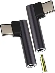 USB C to Aux 3.5mm Jack Audio Adapter (2Pack) for Apple Headphone Cable Converter for iPhone 16 15 Pro Max Compatible for Samsung Galaxy S24 S23 S22 Type C Earphones for iPad DAC Headset Adaptor Cord
