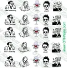 Johnny Depp Nail Decals Set of 25 Salon Quality