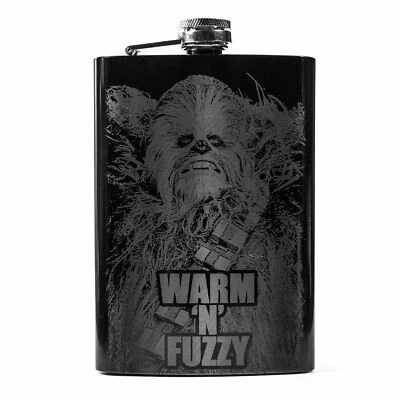 8oz BLACK Warm 'N' Fuzzy Flask