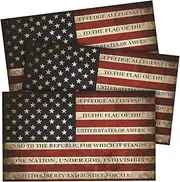 3PCS Reflective American US Flag Decal for Car, 5''×3'' Vinyl Thin Blue Line USA Patriotic Stripe Stickers, Car Trucks Decor for Window Bumper, Support US Military, Police, Law Enforcement Officers (Red/E)